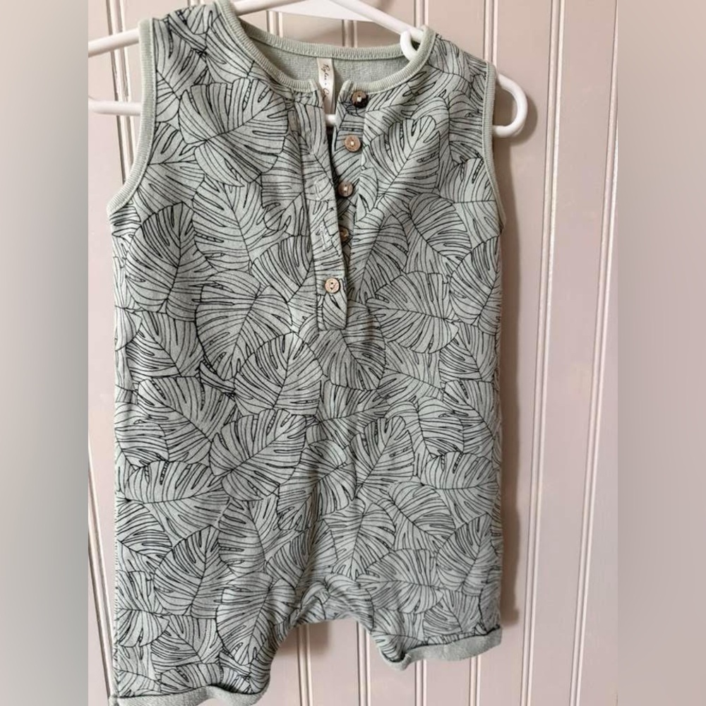Rylee and Cru Palm Leaf Romper